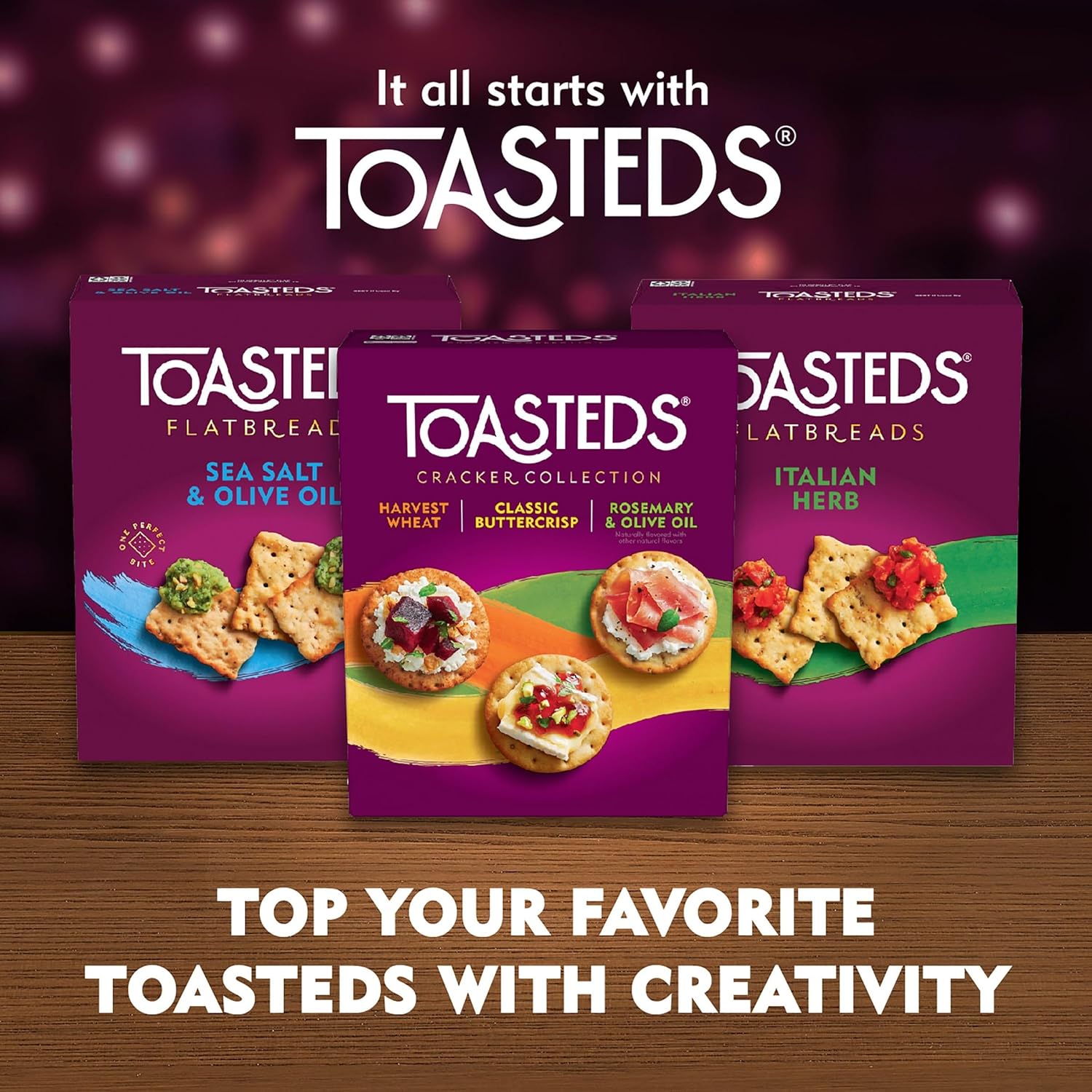 Toasteds Crackers Variety Pack – Lunchbox Snack for Kids Who Want Variety, 12oz Box