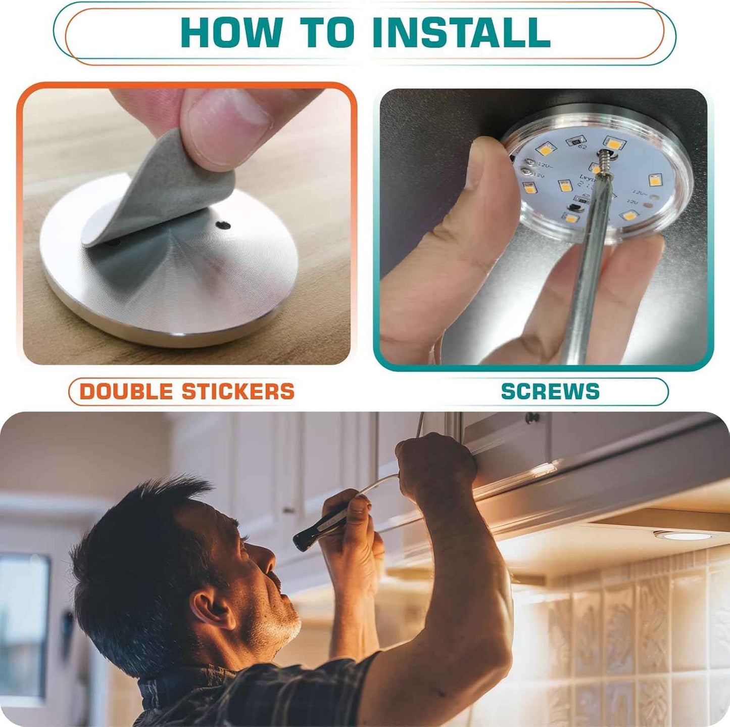 Brilliant Evolution LED Puck Light – Clean-Lined Under-Cabinet Lighting for Intentional Kitchens, 2-Pack