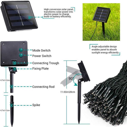 Toodour Solar String Lights – Thoughtful Housewarming Gift for Her, 200 LED Outdoor and Indoor Decor