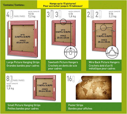 Command Picture Hanging Kit – No-Hammer Wall Hanging Strips Safe for Renters and Shared Walls