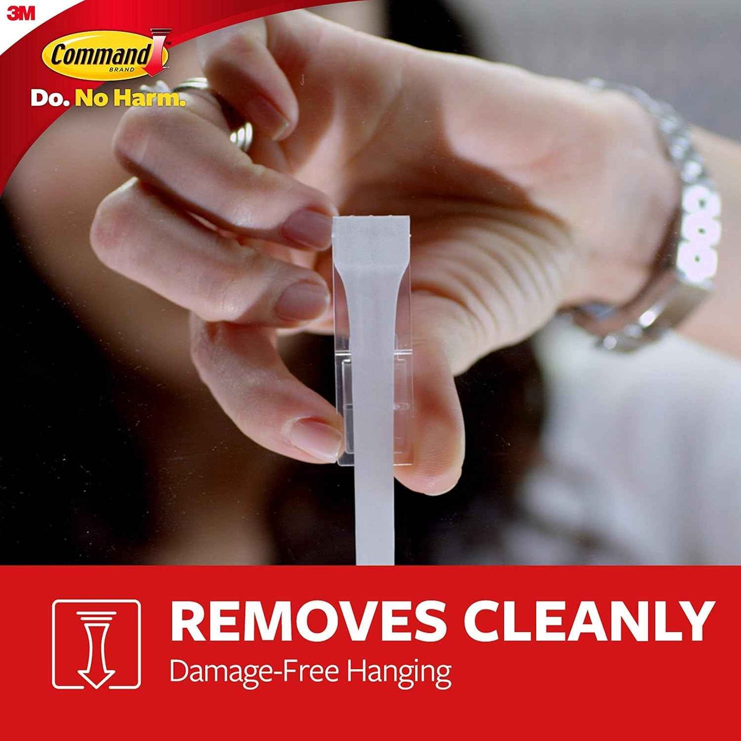 Command Small Refill Strips – Removable Wall Adhesive for Living Room Picture Displays and Holiday Decorating