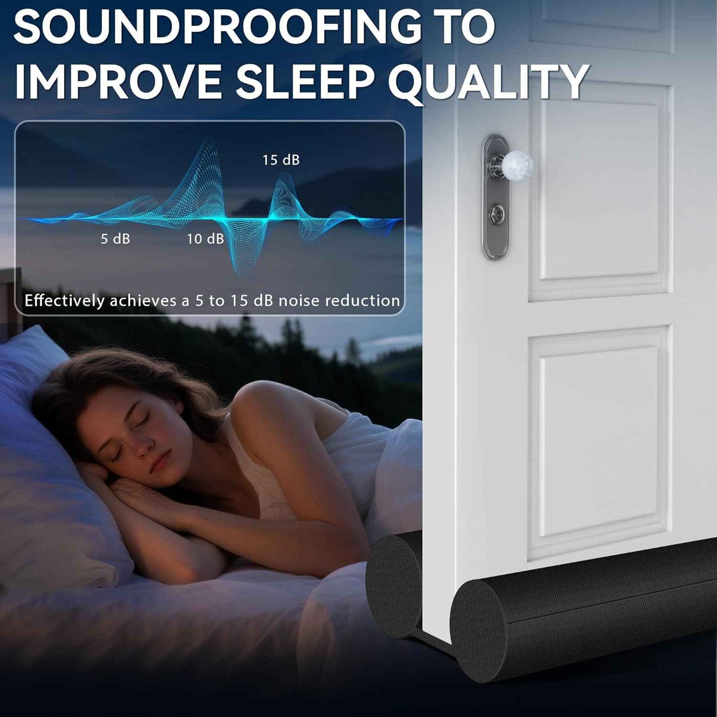 Holikme Under Door Draft Stopper – Home Office Door Seal for Fewer Distractions During Deep Work