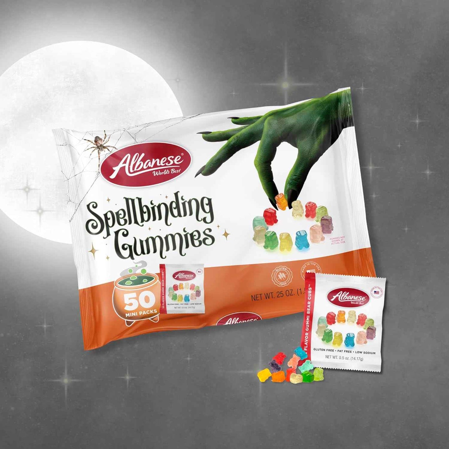 Albanese World's Best Spellbinding Gummi Bear Cubs Bulk Bags – Gluten Free Fat Free Trick or Treat Handouts for Children