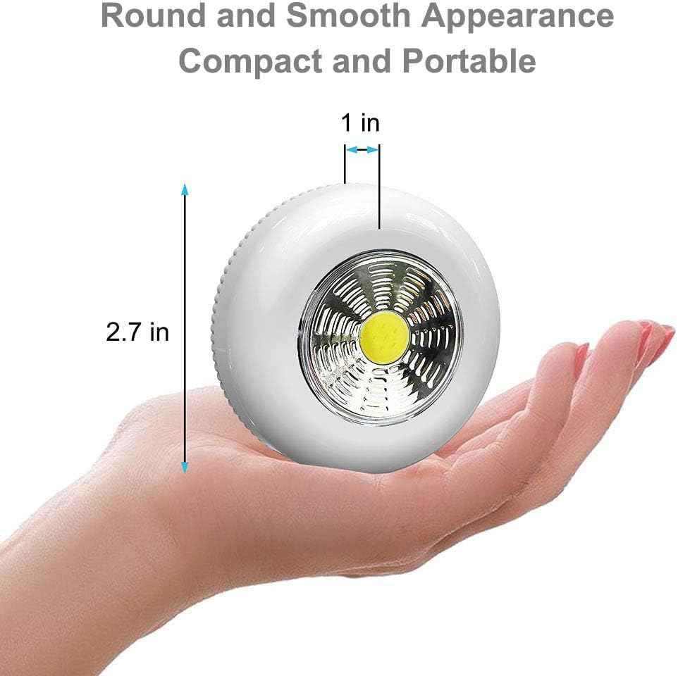Brilliant Evolution Tap Light 6 Pack – Hidden Switch Cordless Puck Lights for Clean, Clutter-Free Walls