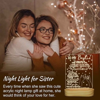to My Bestie Gifts LED Illusion Lamp – Child-Safe Nursery Night Light, No Heat No Flame Wooden Base Lamp