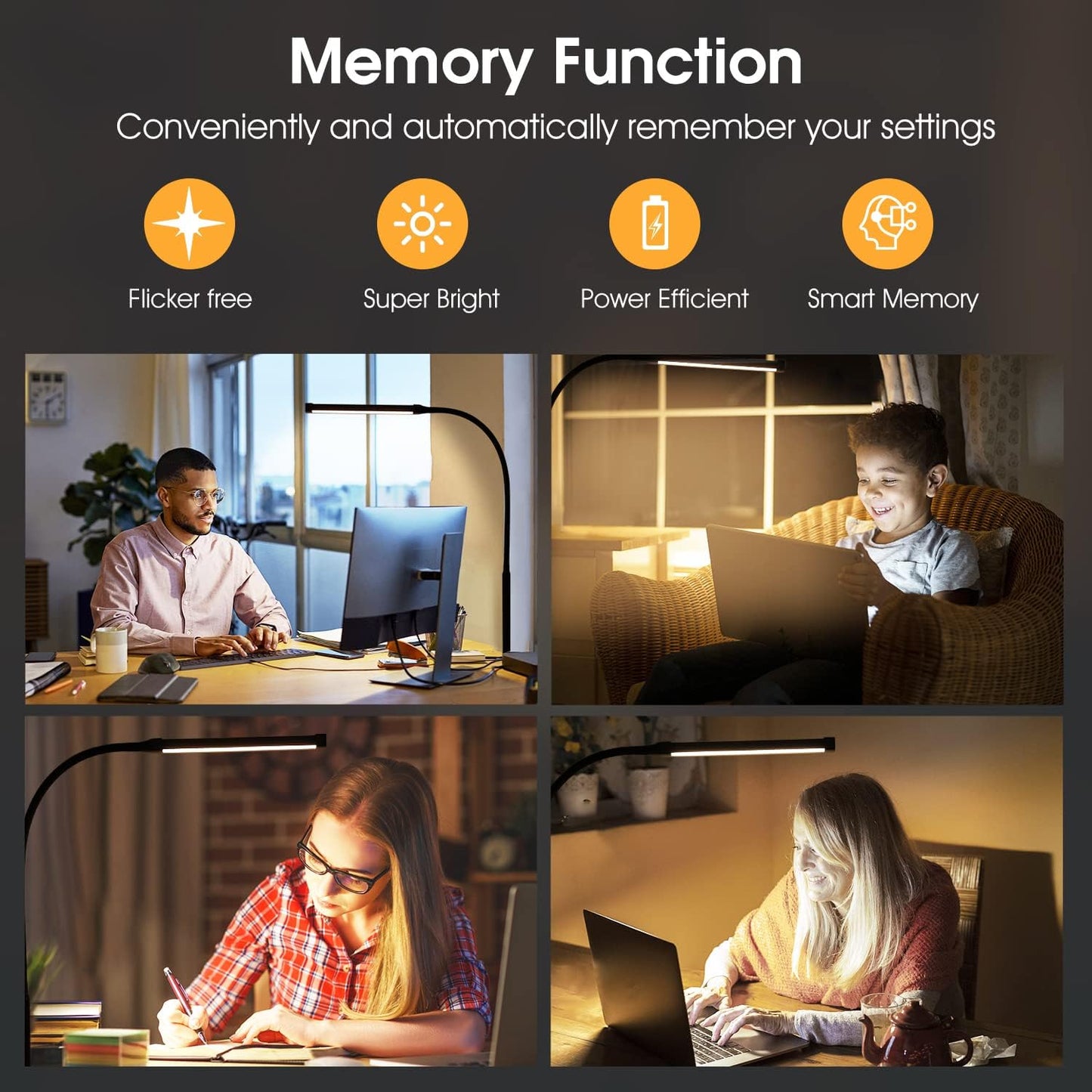 touch-sensitive control with included 5v/2a usb adapter (no extra purchase needed)