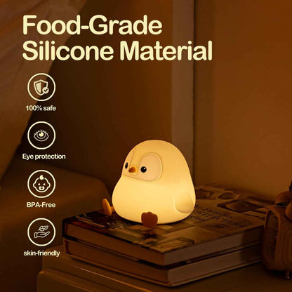 ATSUI Penguin Night Light – Calming Silicone Lamp for Bedtime Ritual, Warm Dim Light for Relaxation and Mindfulness