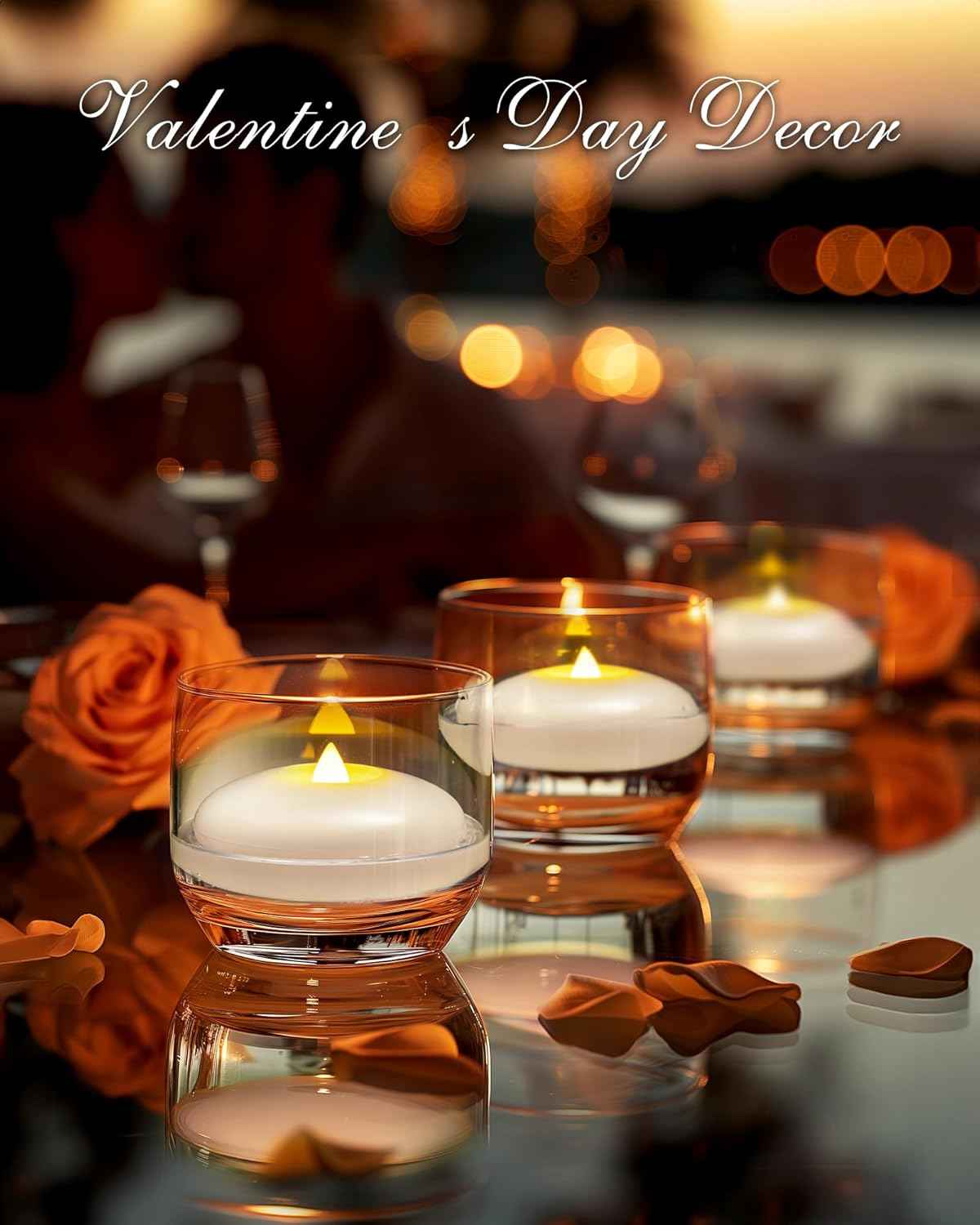 Homemory Waterproof Floating LED Candles – Pool and Hot Tub Ambient Lighting, Won't Sink or Blow Out, 6-Pack
