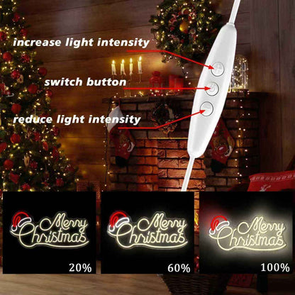Allball Merry Christmas Neon Sign – Flameless Holiday Wall Light, Cool Touch and Smoke Free LED Decor