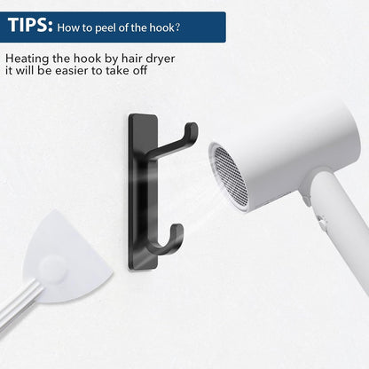 Towlz Adhesive Wall Hooks as Housewarming Gift for New Homeowners, 4-Pack in Five Finish Options