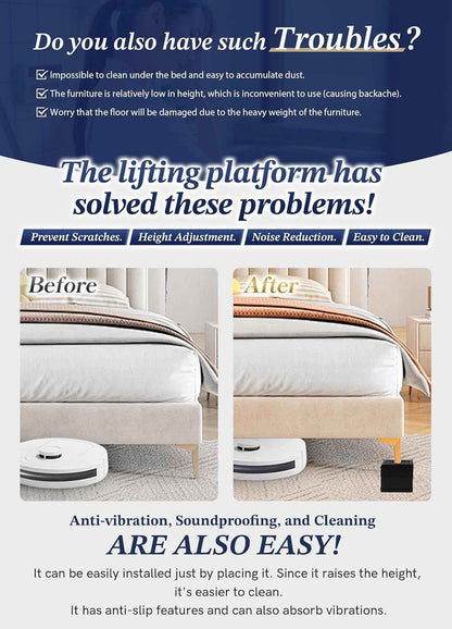Bed Risers for Tall Desk Users – Ergonomic Lift for Better Posture in Home Office Setup