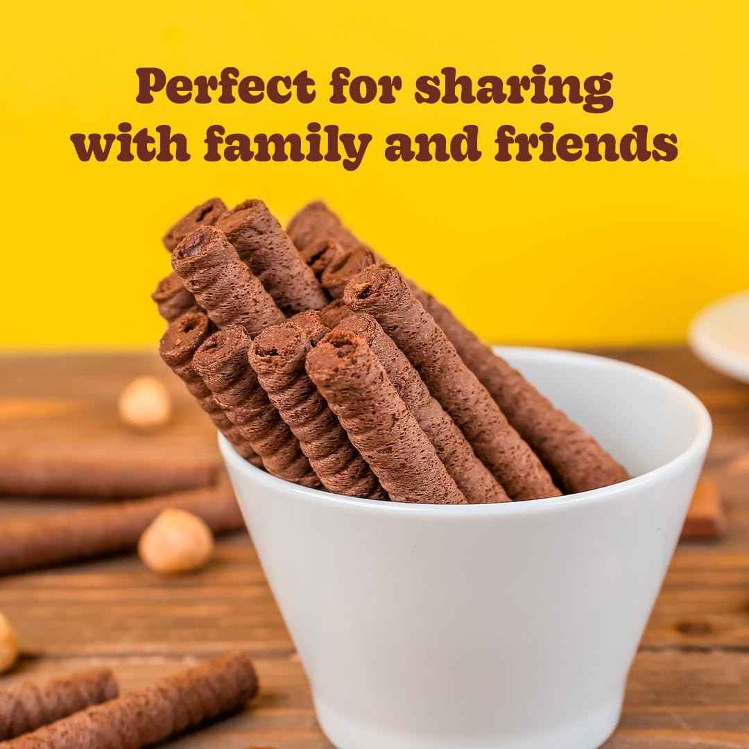 Bauducco Chocolate Hazelnut Wafer Cookies – Family Movie Night Snack for the Living Room, Shareable 14.1 oz Family Pack