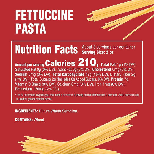 Rao's Homemade Fettuccini Pasta – Two-Ingredient Italian Import for the Intentional Home Cook, Clean Weeknight Dinner