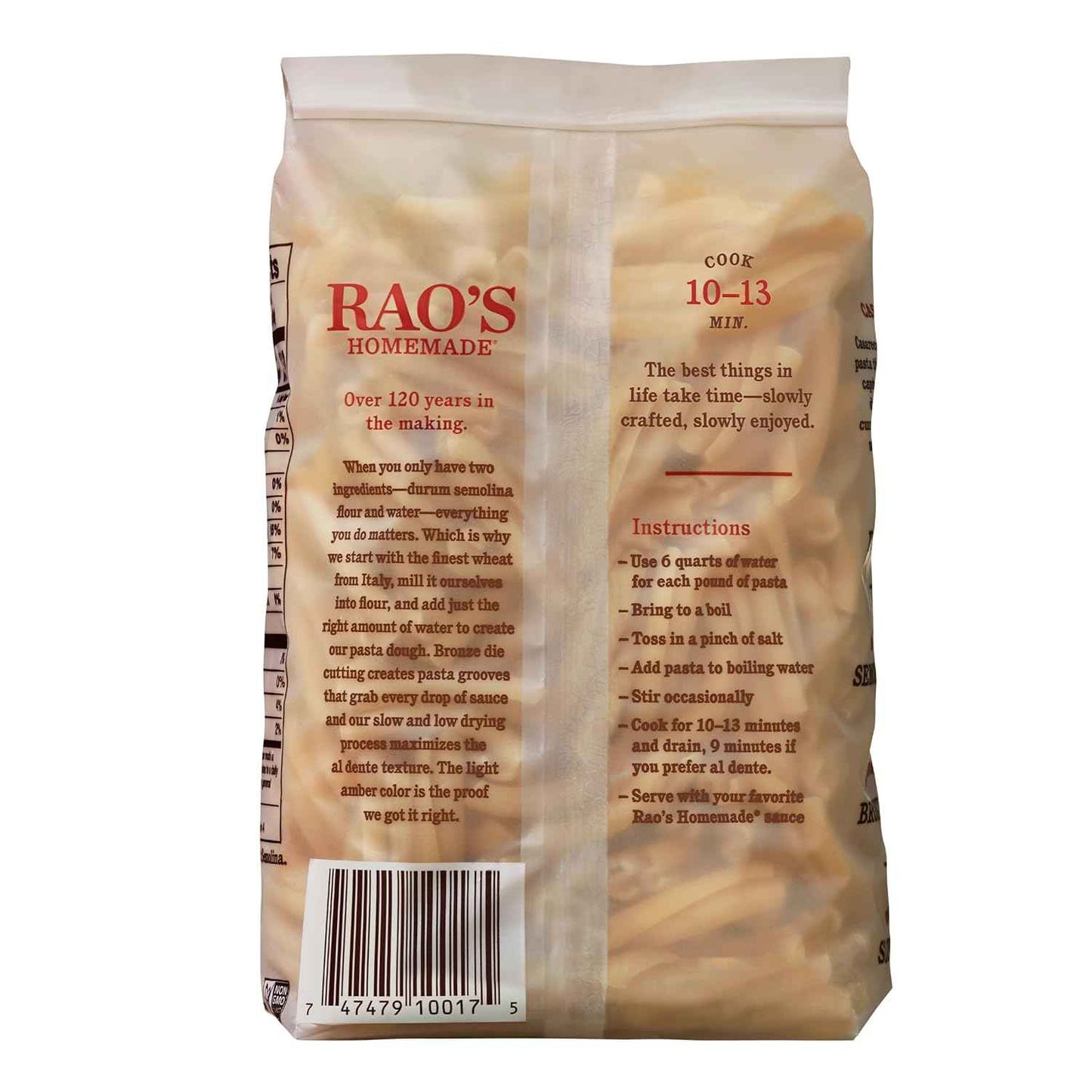 Rao's Homemade Casarecce Pasta, 16oz — Gourmet Birthday and Holiday Gift for Foodies Who Love Authentic Italian Cooking