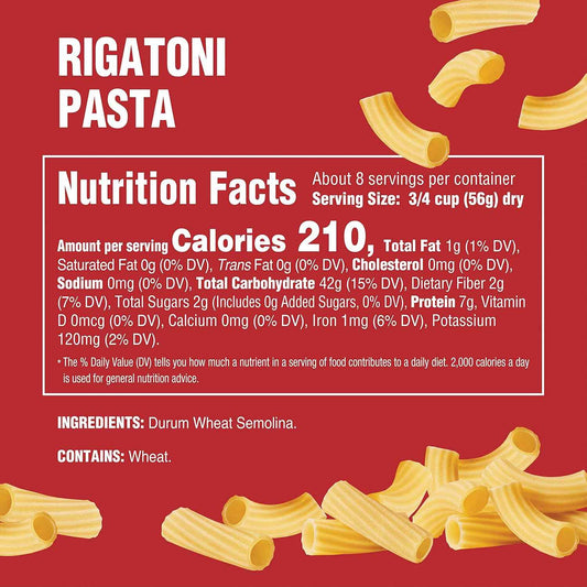 Rao's Homemade Rigatoni Pasta – Two-Ingredient Clean Label Pasta for the Intentional Kitchen
