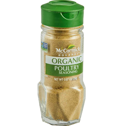 McCormick Gourmet Organic Poultry Seasoning – Thoughtful Housewarming Gift for New Home Cooks, Holiday Roast Spice Blend