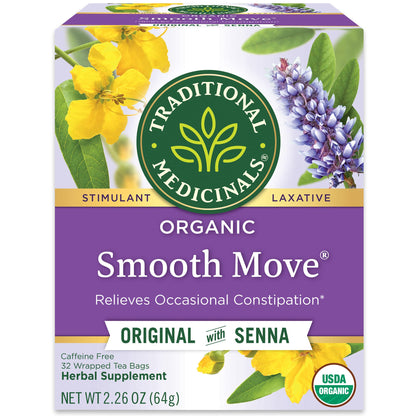 Traditional Medicinals Smooth Move – Simple One-Ingredient-Forward Herbal Tea for Clutter-Free Pantries