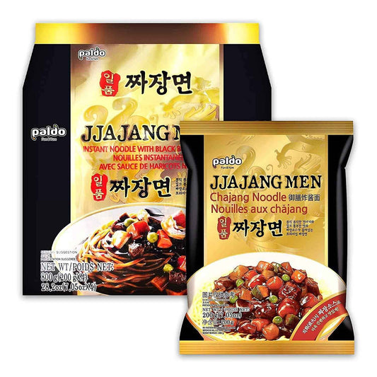 Paldo Fun & Yum Ilpoom Jjajangmen Chajang Noodle Pack of 4 – Five-Minute Weeknight Dinner for Busy Home Office and Late-Night Study Sessions