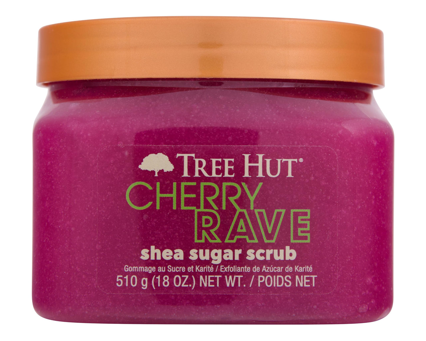 Tree Hut Cherry Rave Shea Sugar Scrub | Exfoliating Body Scrub Removes Dead, Dry Skin for a Soft &amp;amp; Hydrated Feel | Limited Edition Fall | Nourishing Essential Body Care | 18 fl oz.