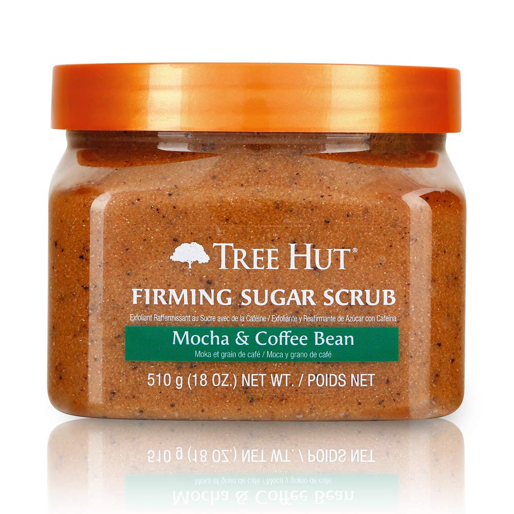Tree Hut Ultra Hydrating and Exfoliating Sugar Scrub Mocha &amp;amp; Coffee Bean for Nourishing Essential Body Care, 18 Ounce