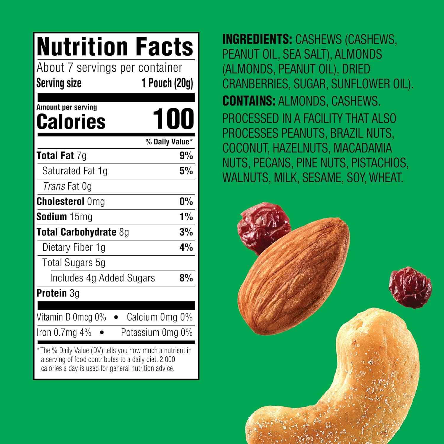 Emerald Nuts Cashew Almond Cranberry Packs – Work-From-Home Snack for Focused Professionals
