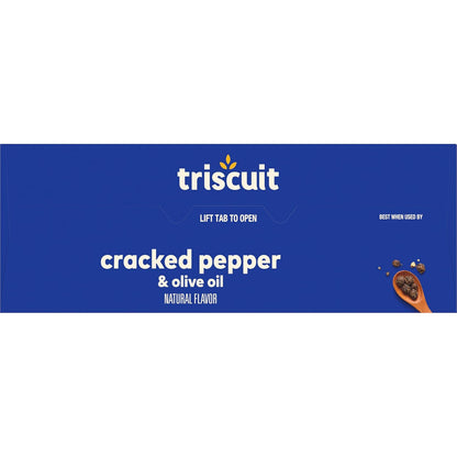 Triscuit Cracked Pepper & Olive Oil Crackers – Family Size Box for Charcuterie Board Hosting