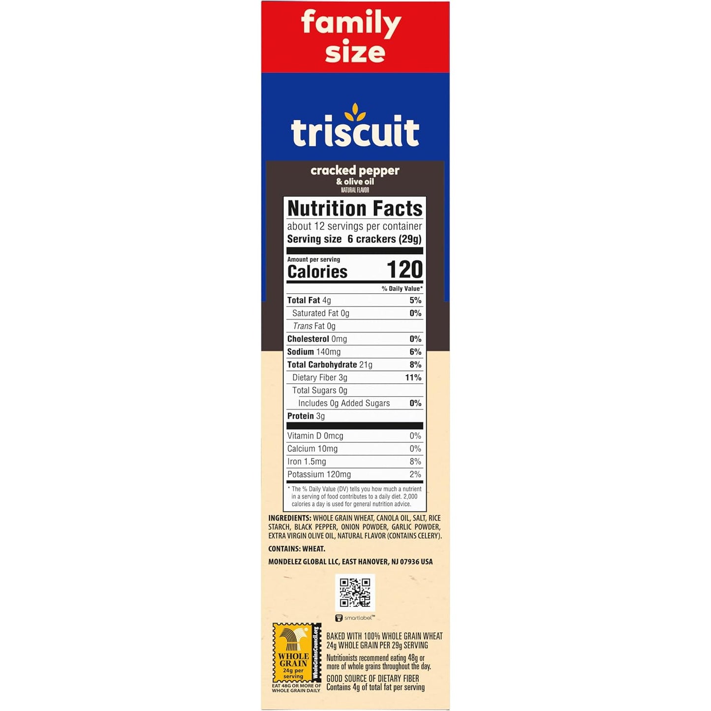 Triscuit Cracked Pepper & Olive Oil Crackers – Family Size Box for Charcuterie Board Hosting
