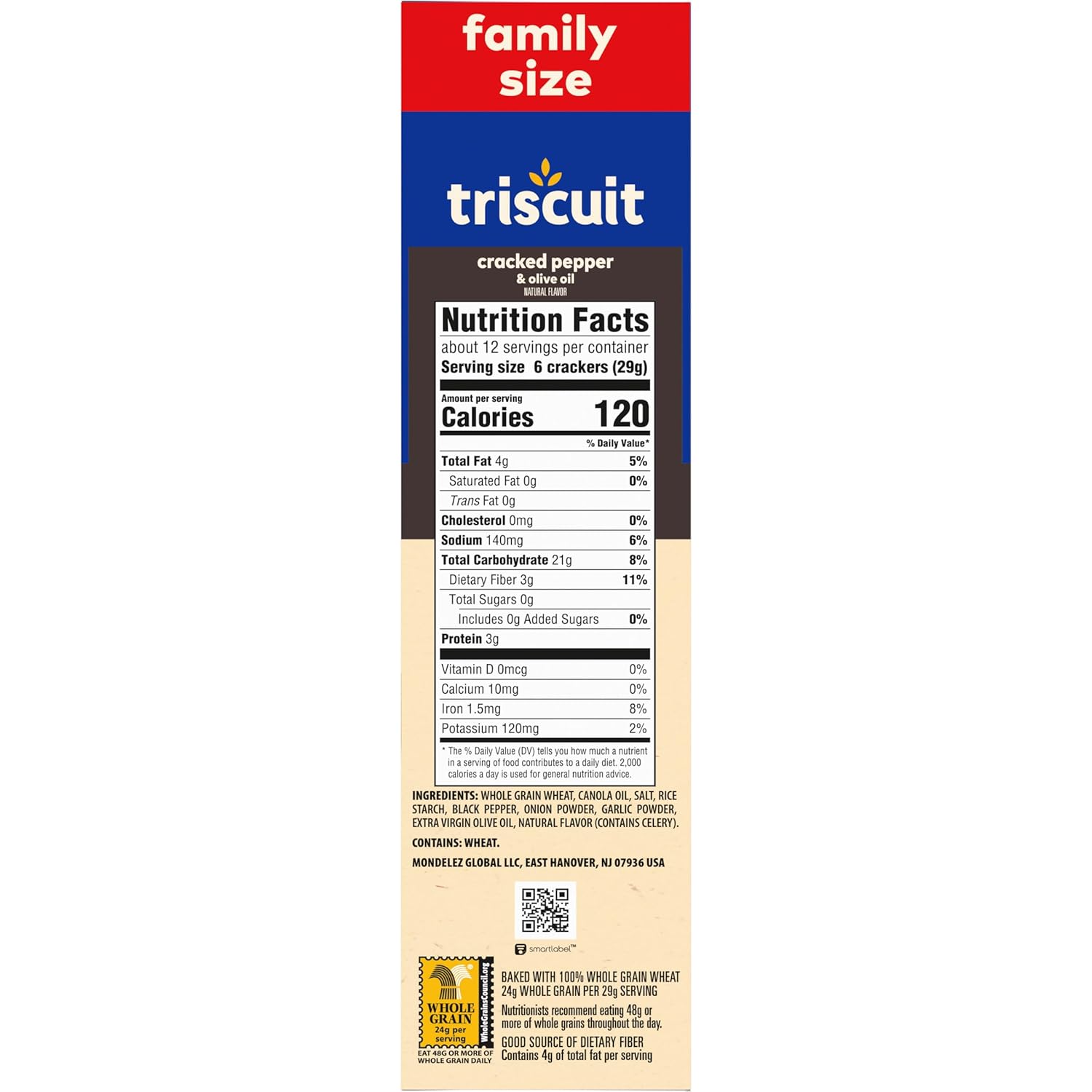 Triscuit Cracked Pepper & Olive Oil Crackers – Family Size Box for Charcuterie Board Hosting