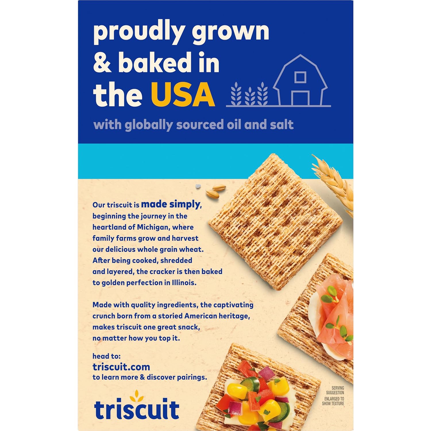 Triscuit Hint of Sea Salt Whole Grain Crackers – Portable Whole Wheat Cracker for Picnic and Patio Spreads