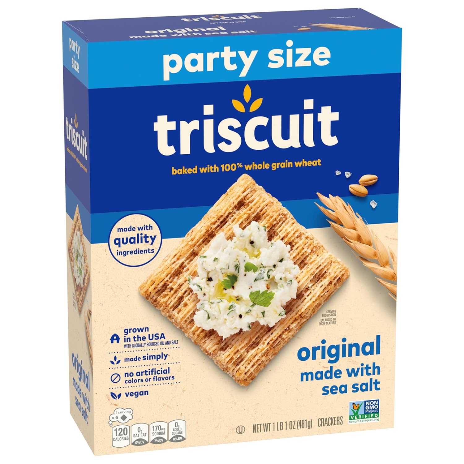 Triscuit Original Party Size Crackers – Durable Crunch for Patio Charcuterie Boards