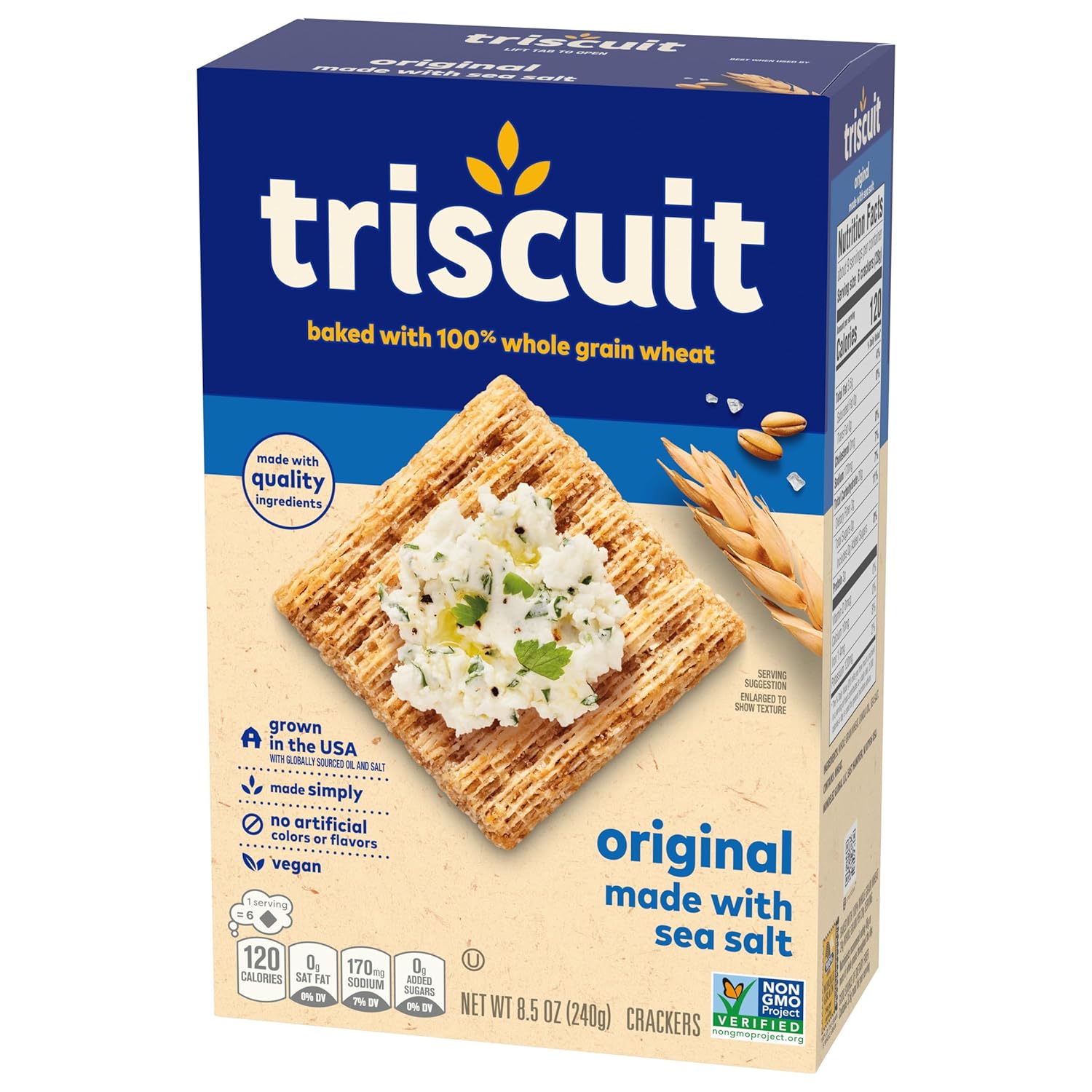 Triscuit Original Whole Grain Wheat Crackers – Durable Whole Grain Cracker for Picnics and Patio Gatherings
