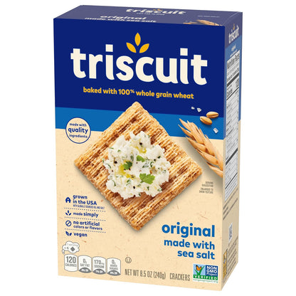 Triscuit Original Whole Grain Wheat Crackers – Durable Whole Grain Cracker for Picnics and Patio Gatherings