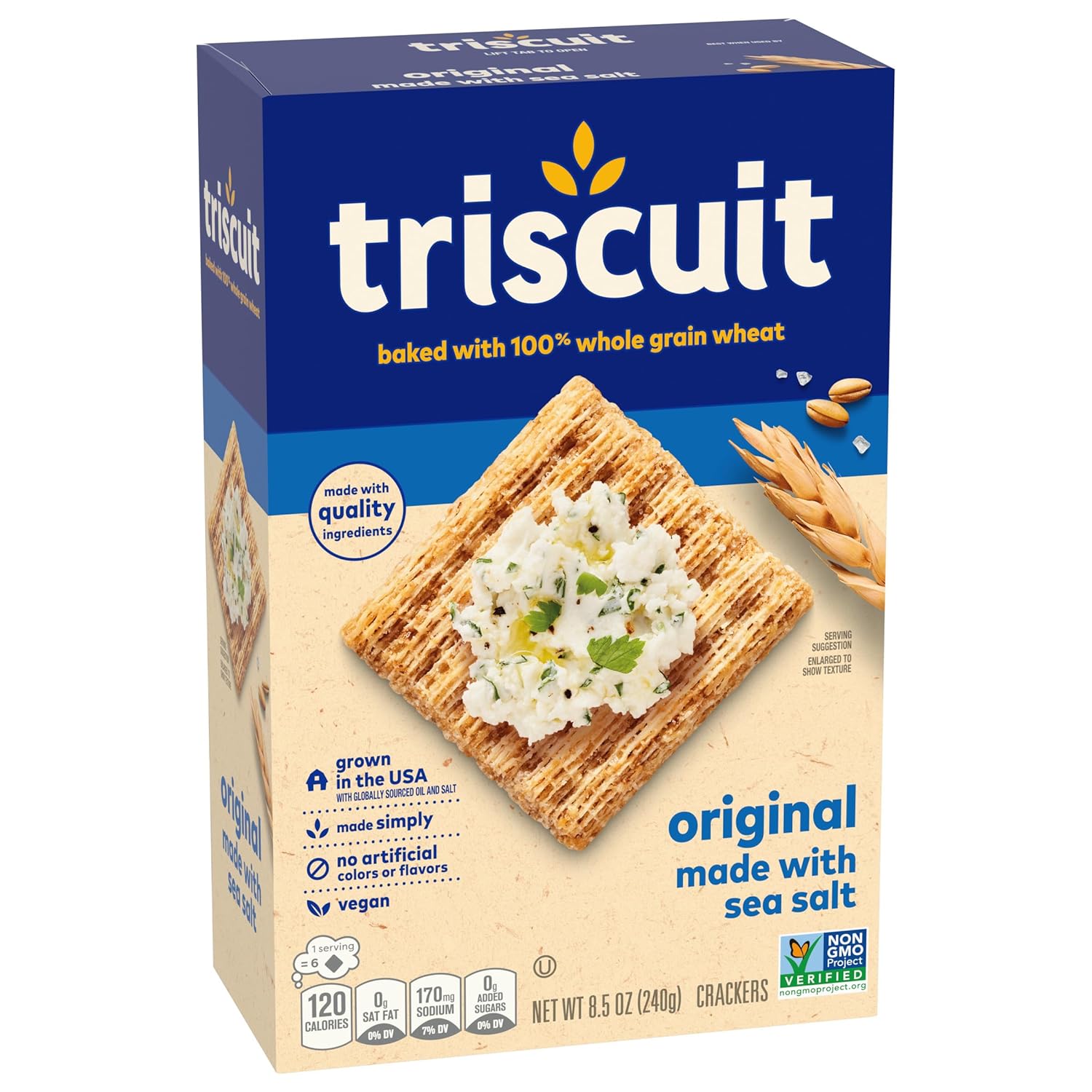 Triscuit Original Whole Grain Wheat Crackers – Durable Whole Grain Cracker for Picnics and Patio Gatherings