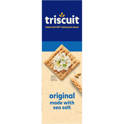 Triscuit Original Whole Grain Wheat Crackers – Durable Whole Grain Cracker for Picnics and Patio Gatherings