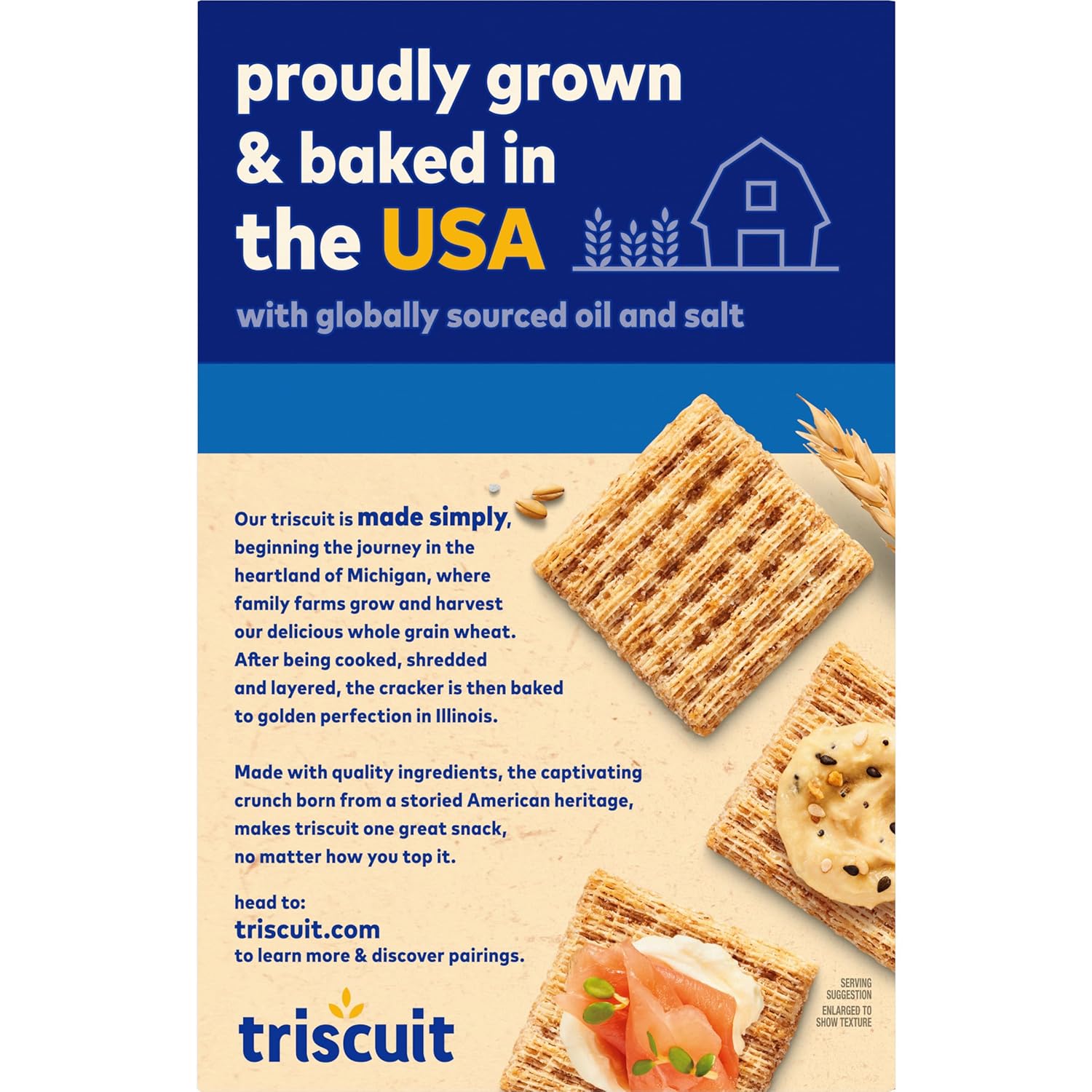 Triscuit Original Whole Grain Wheat Crackers – Durable Whole Grain Cracker for Picnics and Patio Gatherings