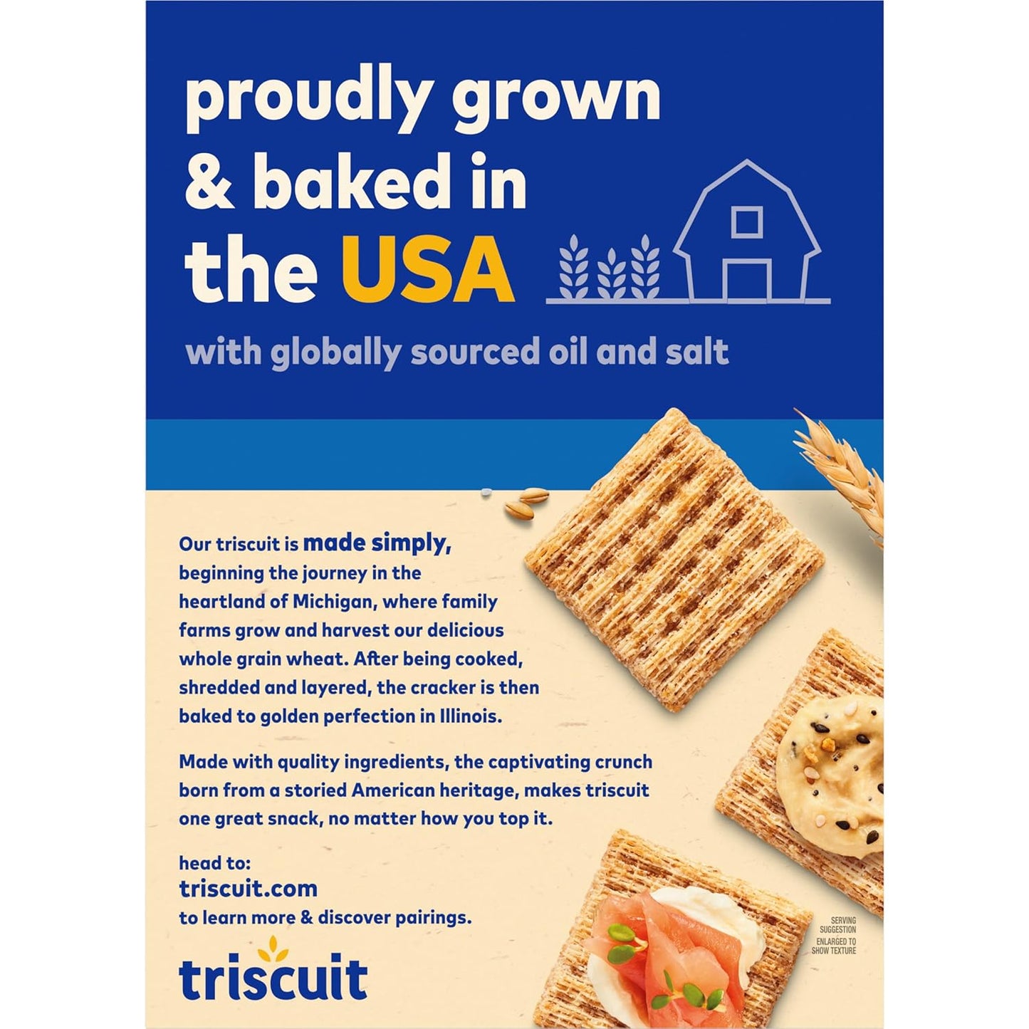 Triscuit Original Whole Grain Wheat Crackers – Portable Whole Wheat Crackers for Picnics and Backyard Gatherings, 12.5 oz