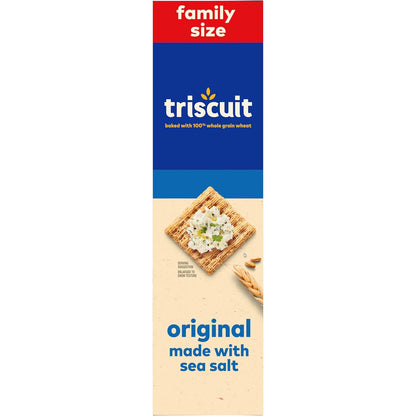 Triscuit Original Whole Grain Wheat Crackers – Portable Whole Wheat Crackers for Picnics and Backyard Gatherings, 12.5 oz