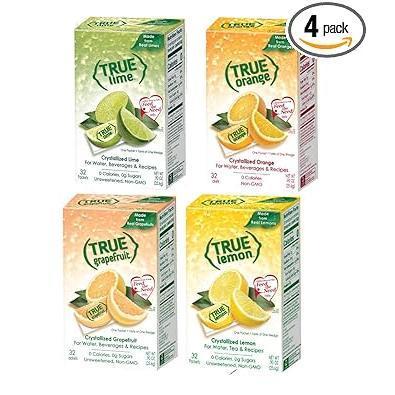 TRUE LEMON Crystalized Lemon Packets – Single-Ingredient Hydration Staple for Clutter-Free Countertops
