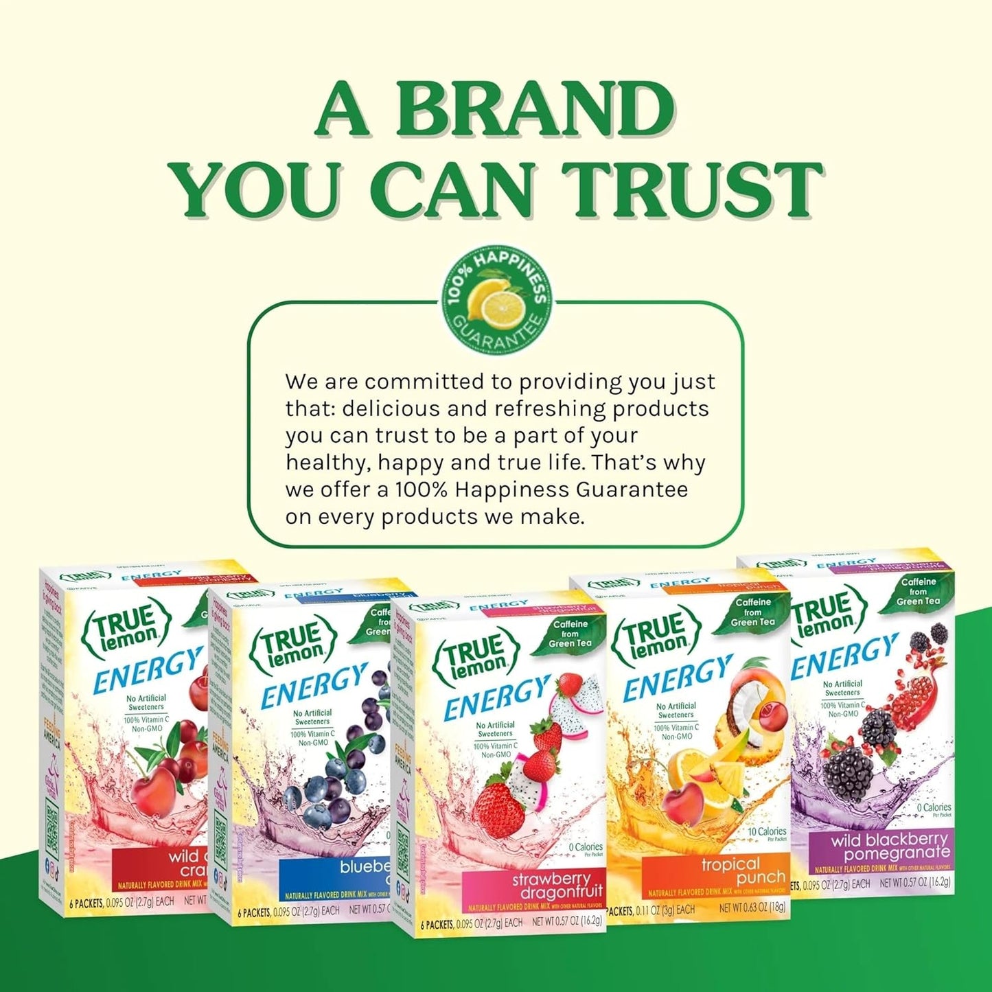 True Lemon Energy Blueberry Acai – Portable Energy Stick Packs for Hiking Trails and Gym Bags