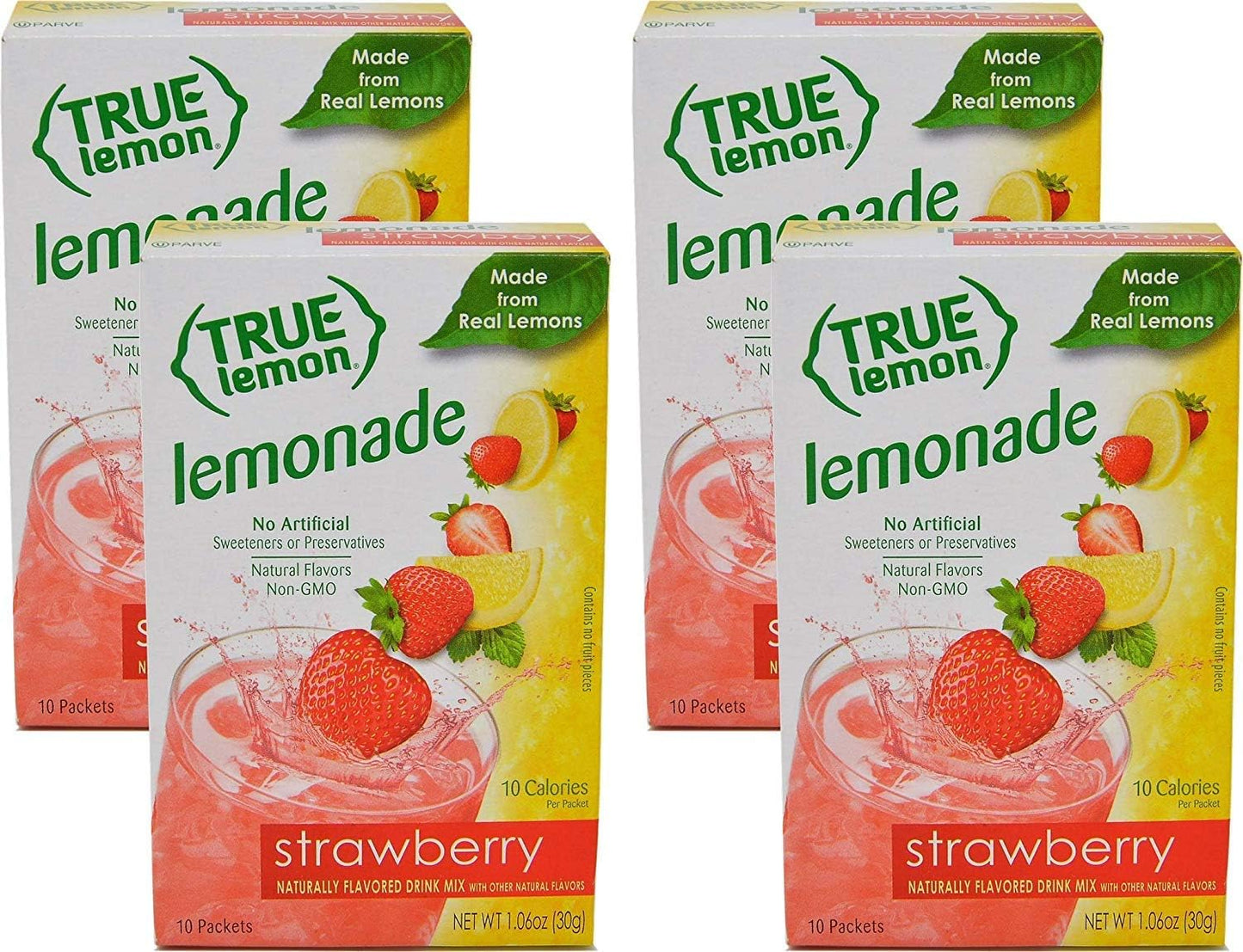 True Lemon Strawberry Lemonade, 10 count - 4 pack