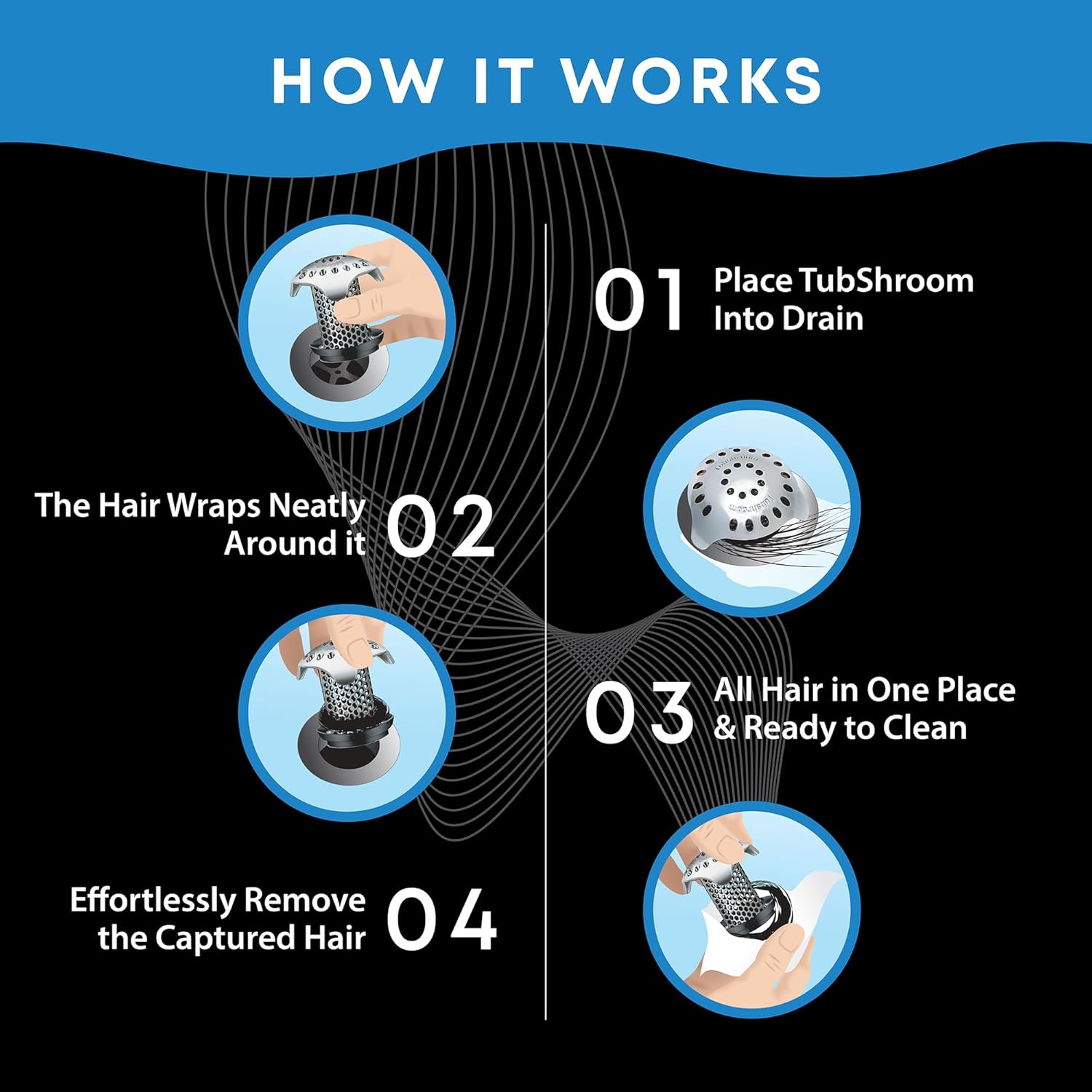 TubShroom Ultra Combo – Family-Safe Bathtub Drain Protector, No Harsh Chemicals Needed