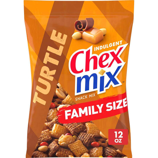 Chex Mix Turtle Snack Mix – Portable Sweet and Salty Trail Mix for Camping, Hiking, and Rest Stops