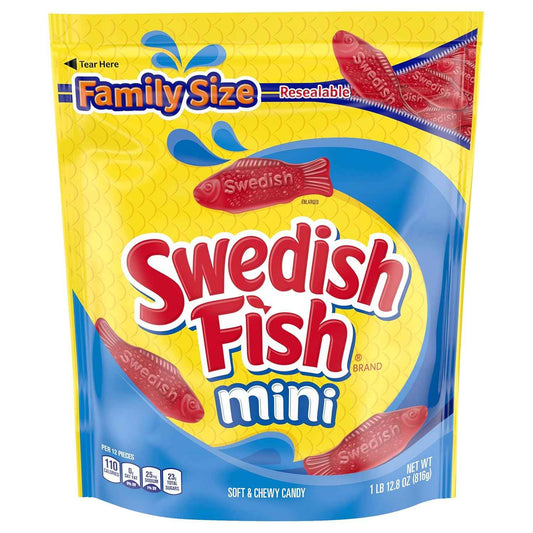 SWEDISH FISH Soft & Chewy Candy Car Cup Holder Snacks for Travel, 12 Pack 3.1 oz Boxes