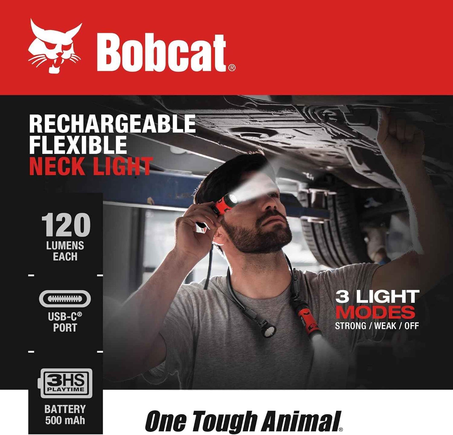 Bobcat Neck Reading Light – Minimalist Bedside Accessory for Clutter-Free Nightstands