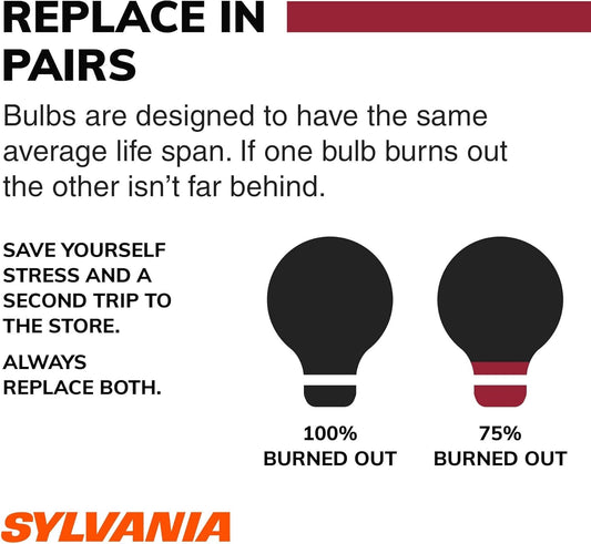 two-bulb pack sized for matched left/right replacement
