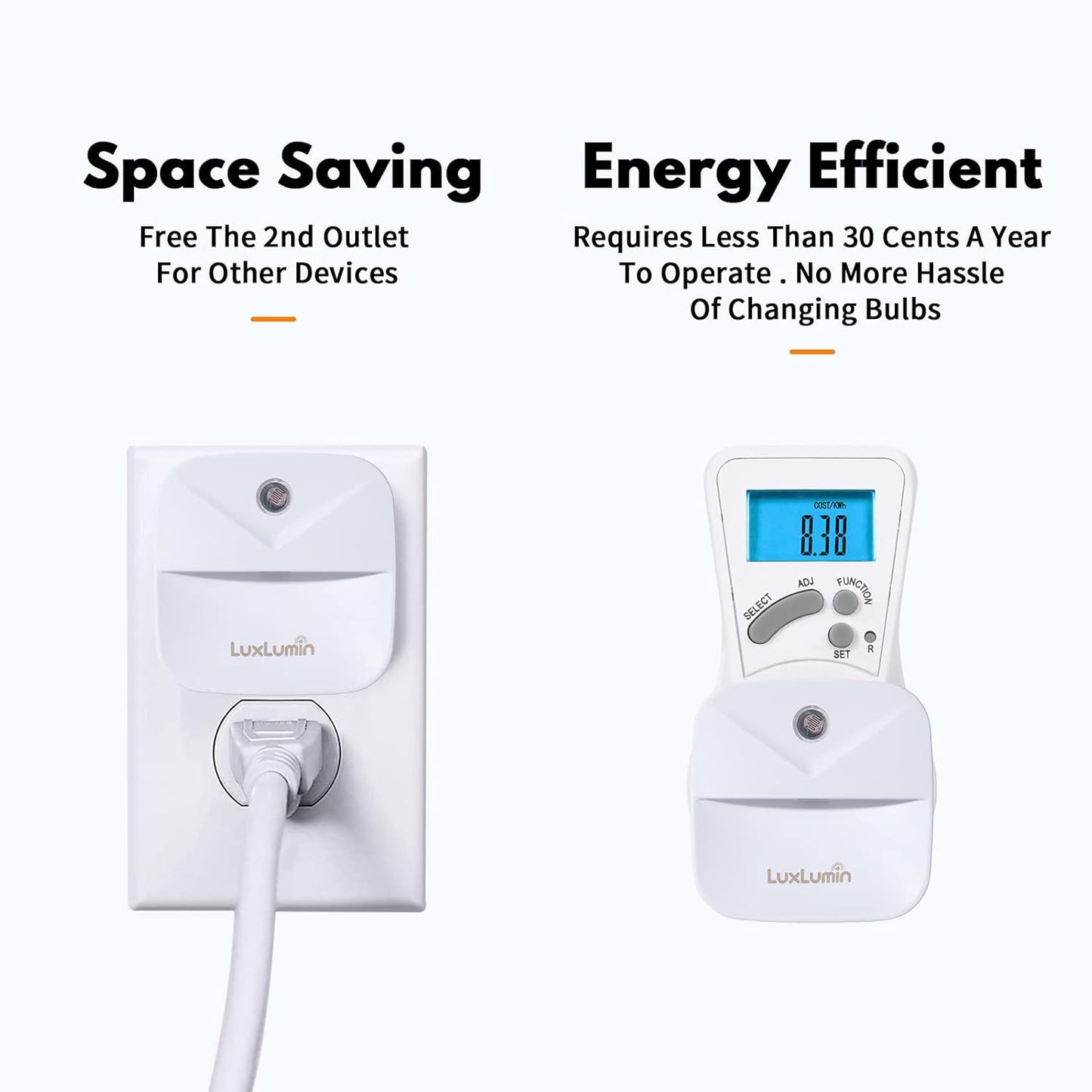 two color temperature variants: warm white (cozy) and daylight white 5000k (crisp)