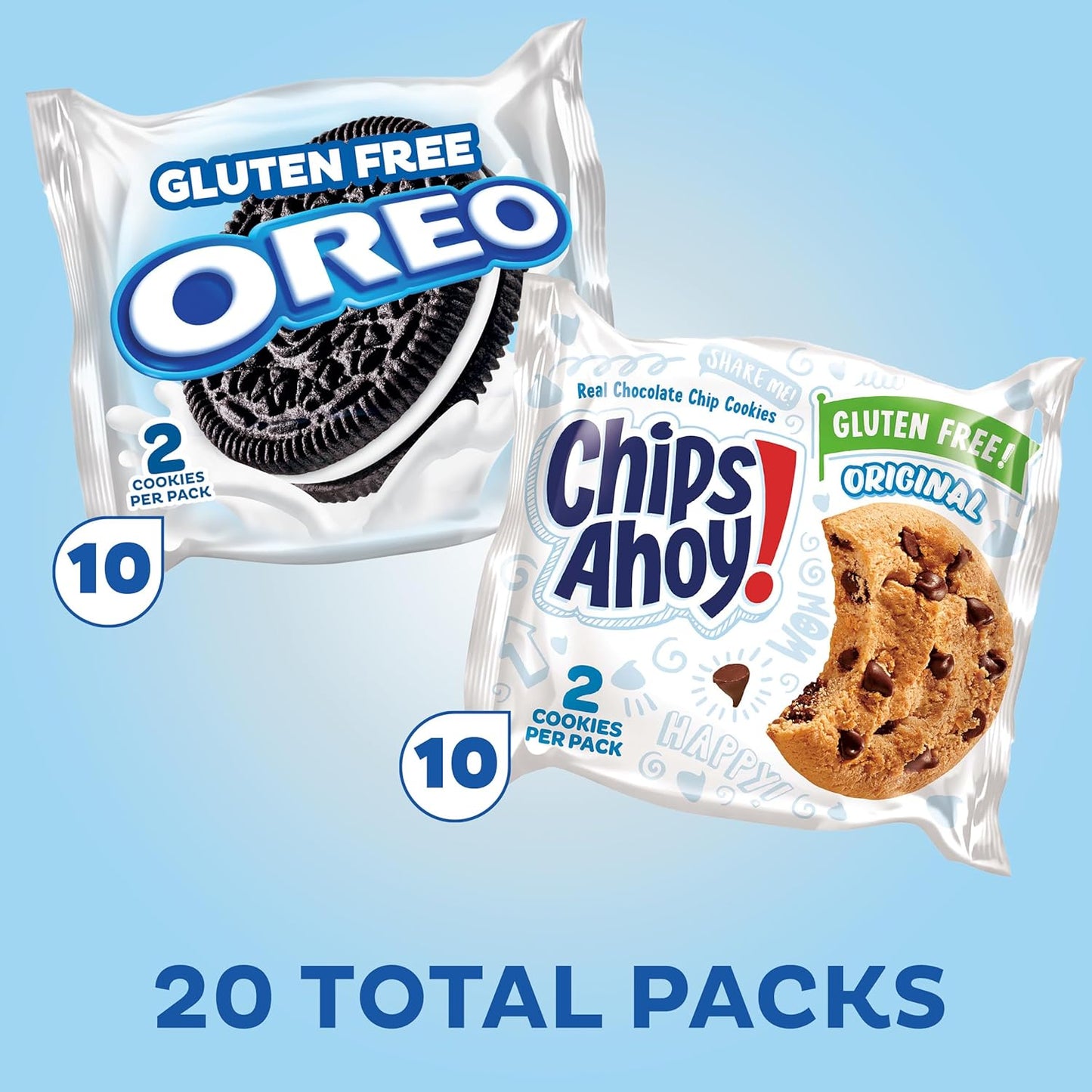 two cookies per pack providing built-in portion control