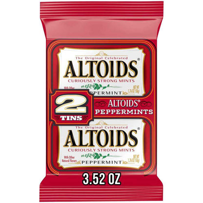 ALTOIDS Peppermint Mints – Travel-Sized Breath Freshener Tin for Cars, Airports, and Road Trips