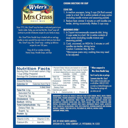 Wyler's Mrs. Grass Extra Noodles Soup Mix – Versatile Pantry Staple for Quick Family Meals