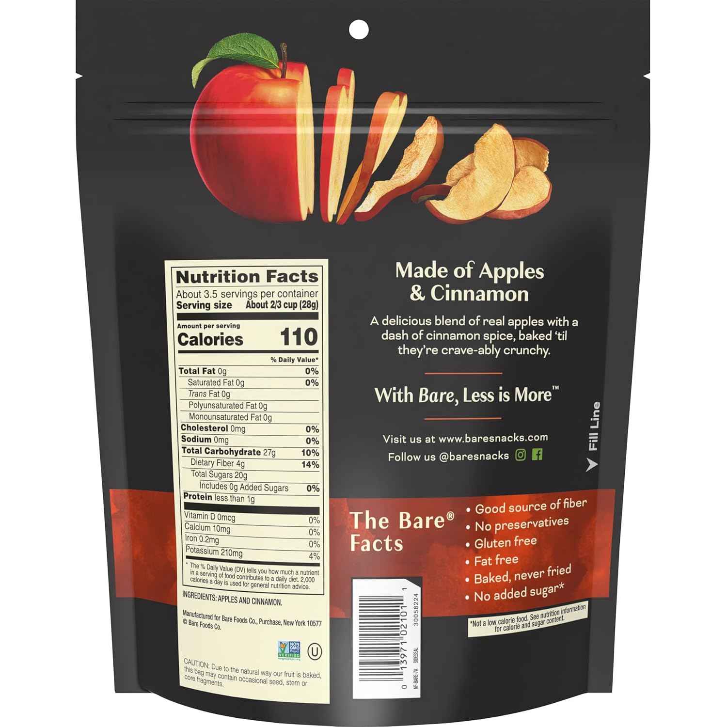 Bare Cinnamon Apple Chips – Lightweight Trail Snack for Hiking Backpack Fuel